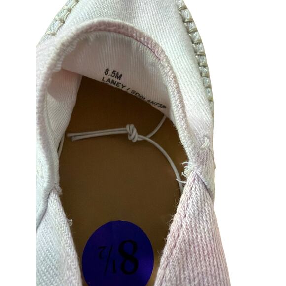Soludos White Canvas Espadrille Flats Coastal Chic Summer Size 8.5 NWOT - Picture 5 of 5